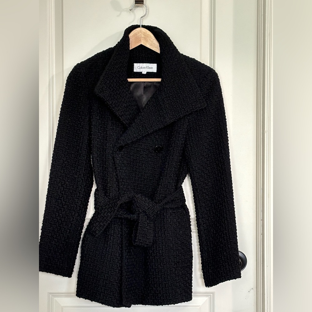 Calvin Klein Black Trench Coat